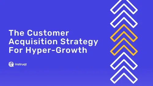 Instruqt title card for 'The Customer Acquisition Strategy For Hyper-Growth' blog post.