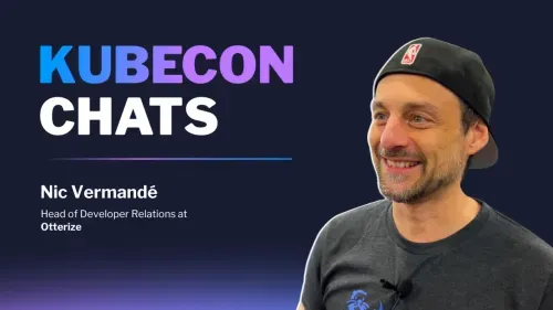 Nic Vermandé, Head of Developer Relations at Otterize, featured in a KubeCon Chats interview segment.