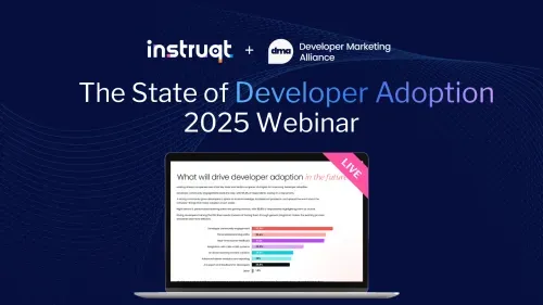 Instruqt and Developer Marketing Alliance co-host the State of Developer Adoption 2025 live webinar, featuring survey data on adoption drivers.