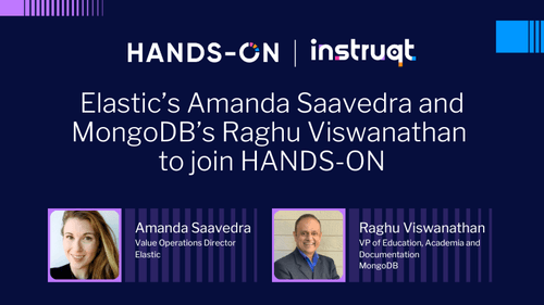 Amanda Saavedra of Elastic and Raghu Viswanathan of MongoDB announced as HANDS-ON 2025 speakers.