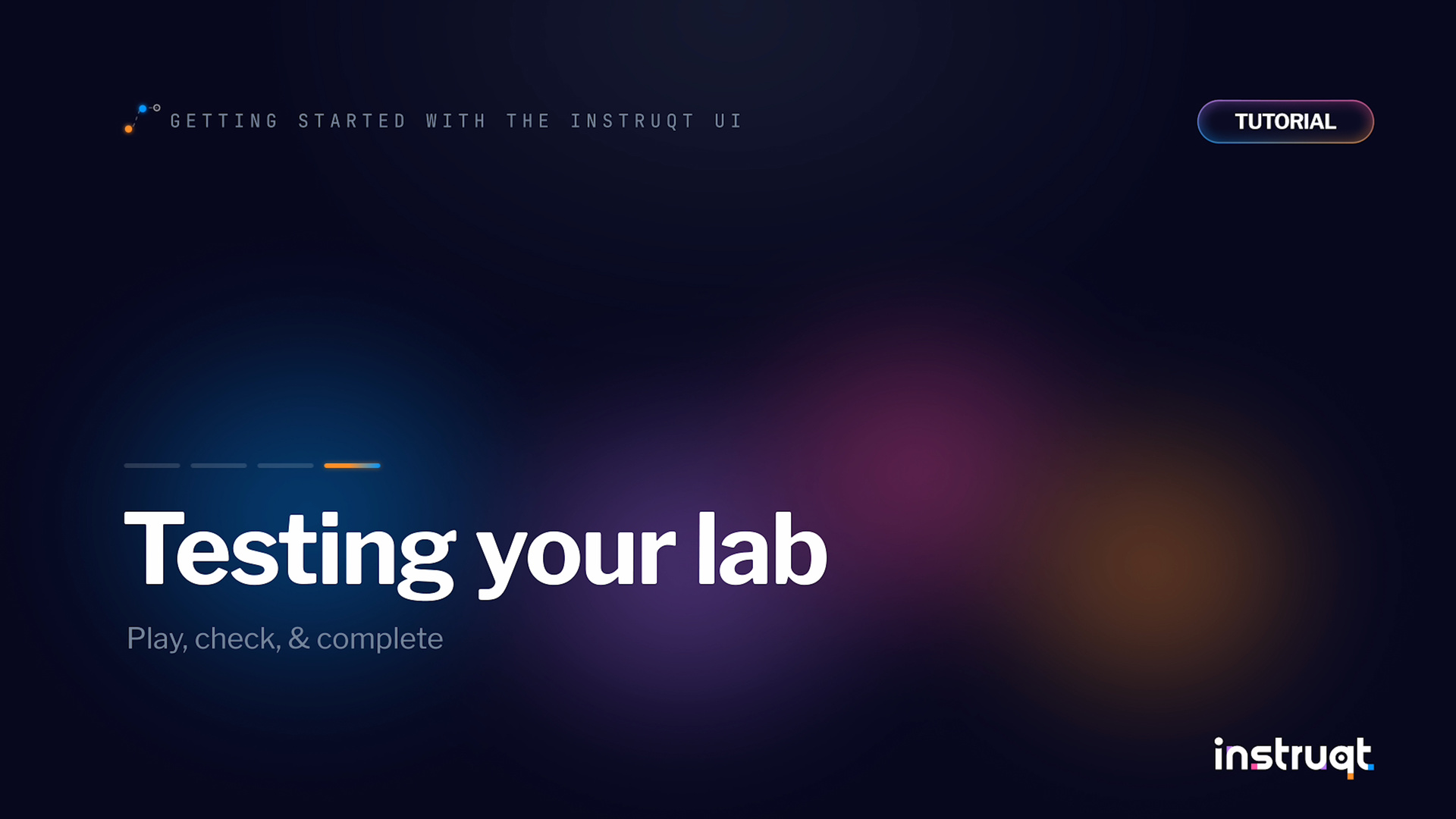 Instruqt tutorial video thumbnail for Getting Started: Testing Your Lab.