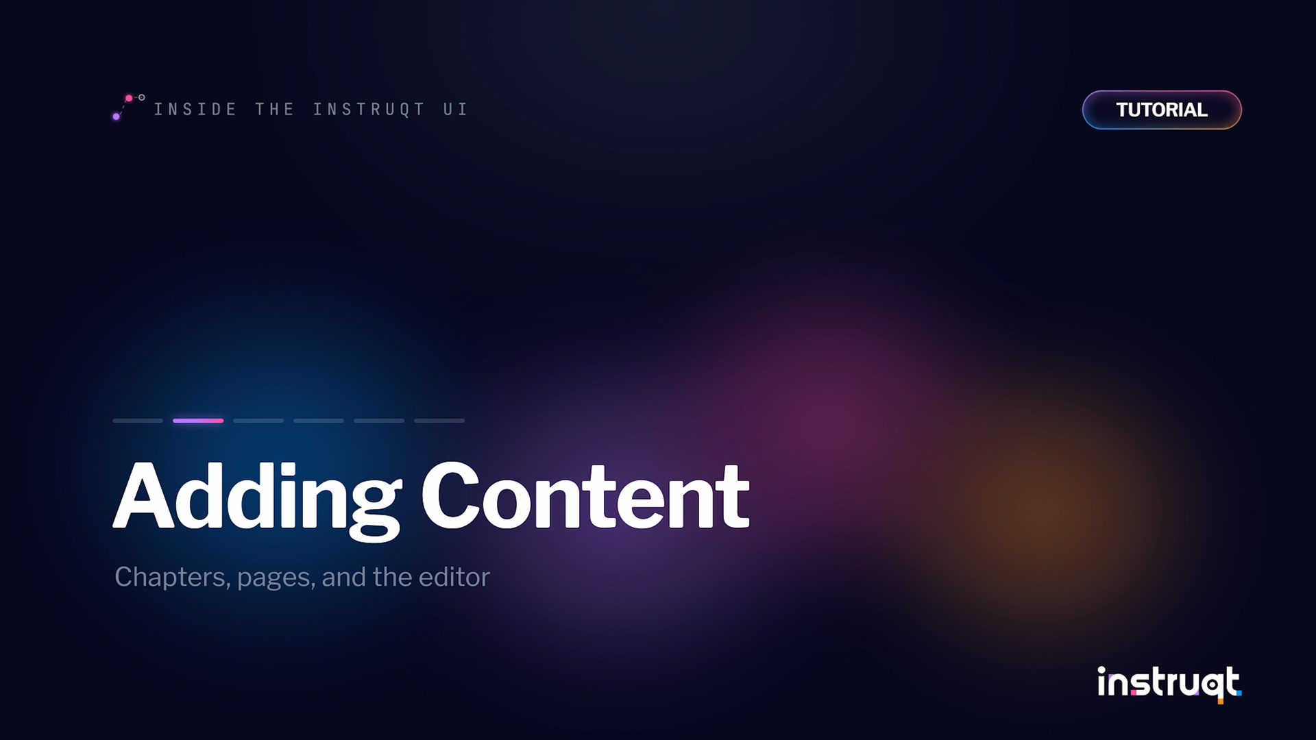 Instruqt tutorial video thumbnail for UI Overview: Adding Content.