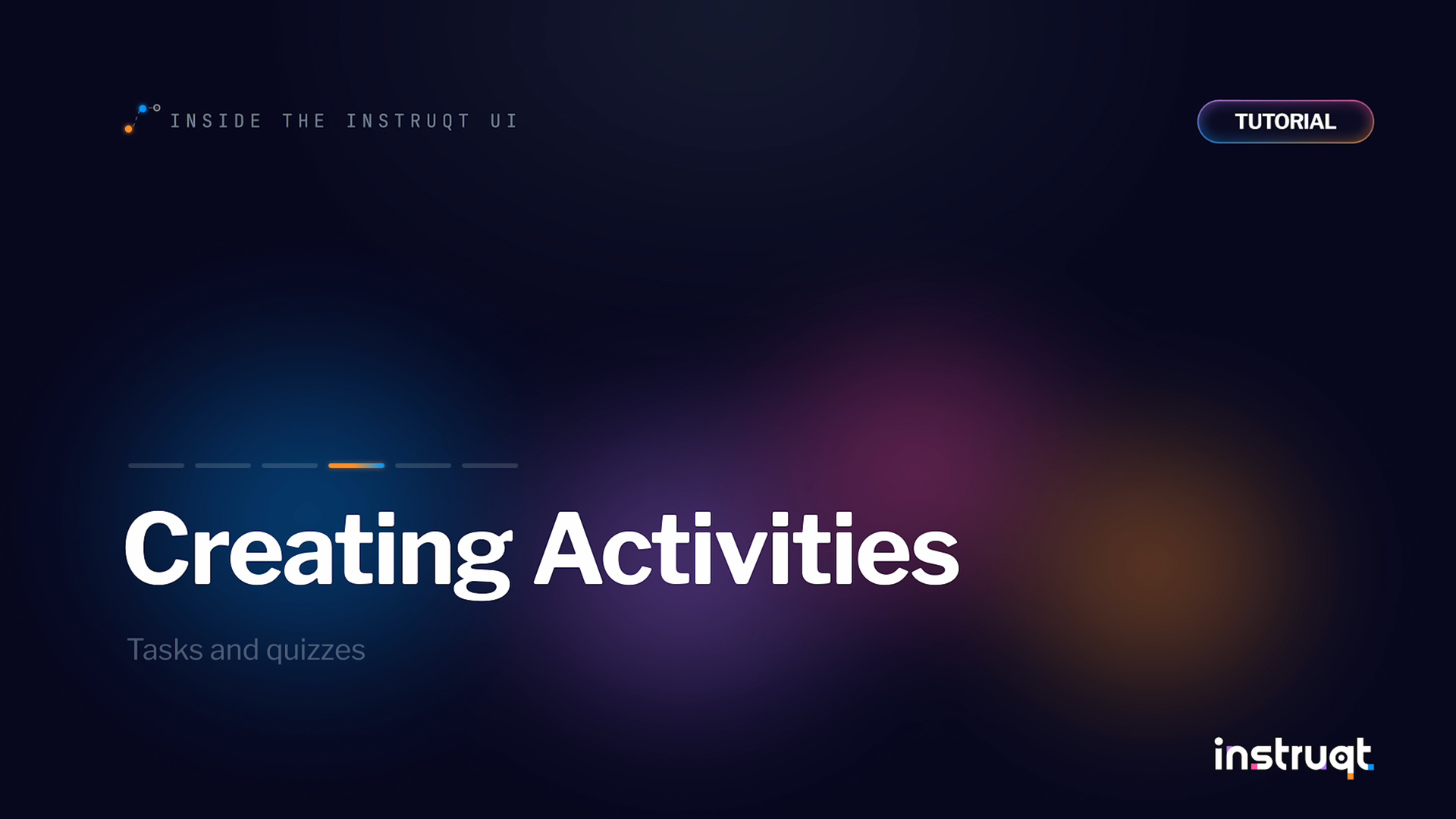 Instruqt tutorial video thumbnail for UI Overview: Creating Activities.