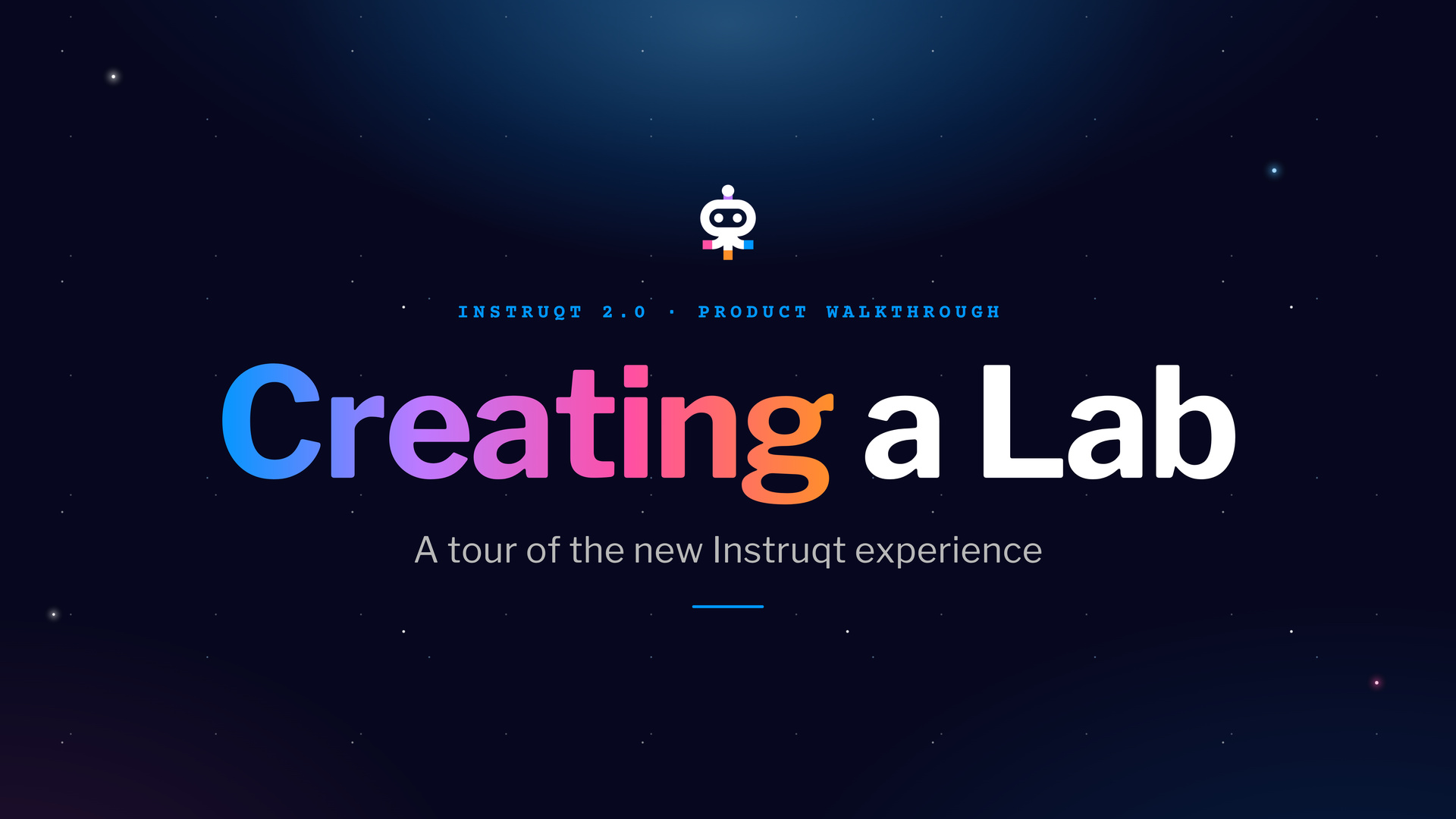 Instruqt tutorial video thumbnail for Instruqt 2.0 Product Walkthrough: Creating a Lab.