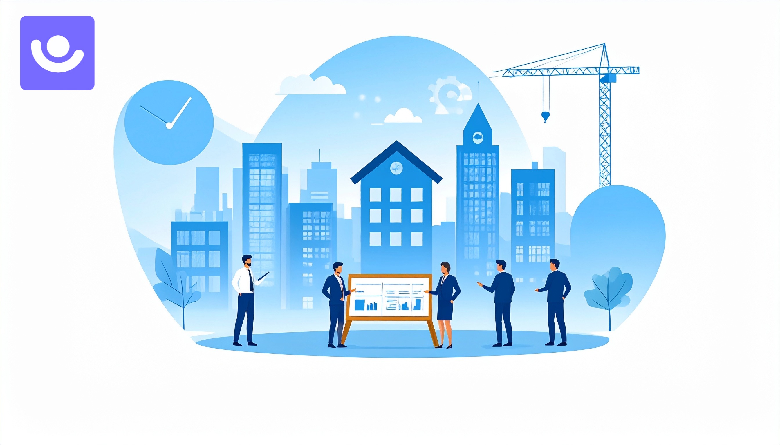 Illustration d’une bibliothèque de compétences immobilier utilisée par une équipe RH et des professionnels du secteur