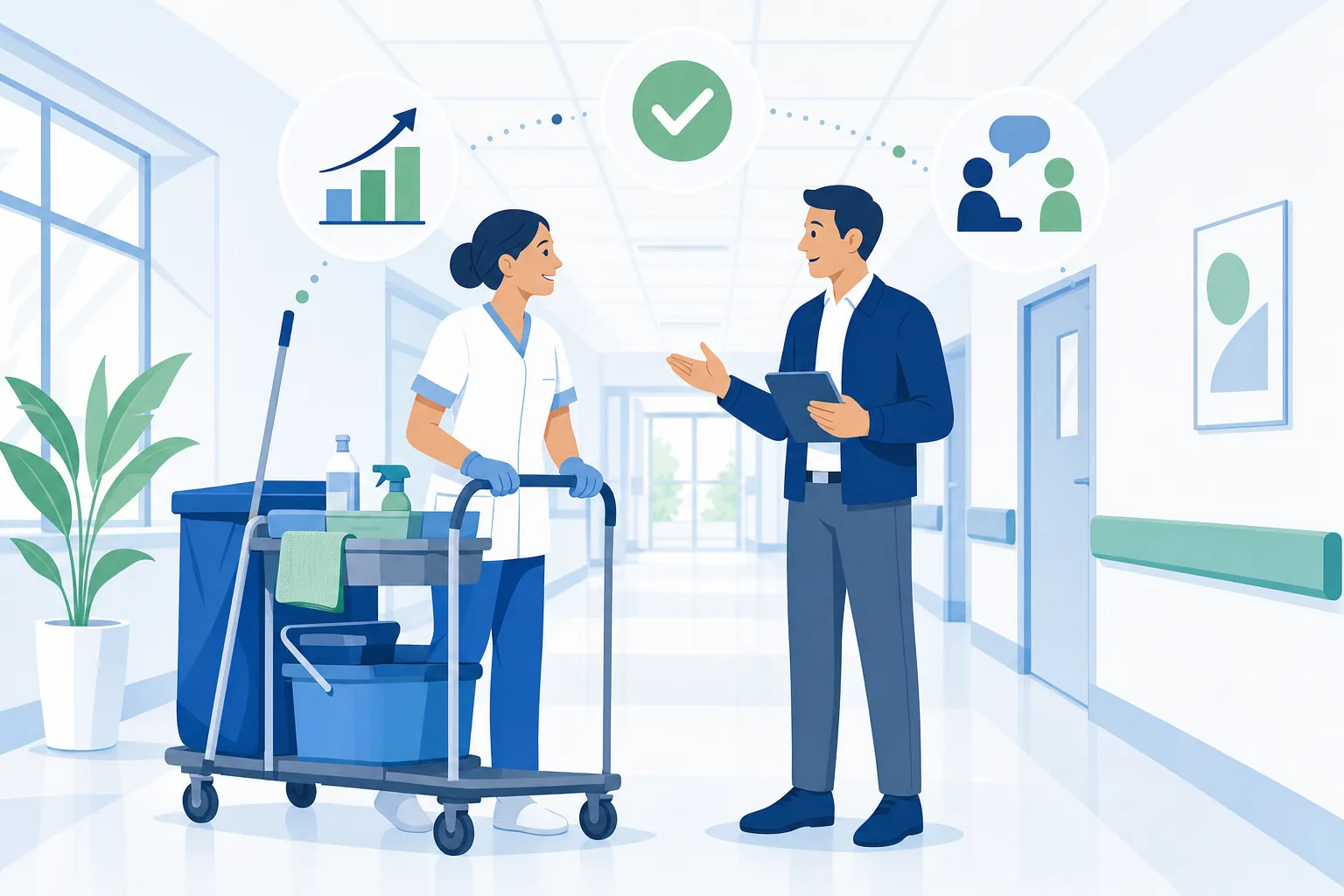 Entretien annuel d'un agent de service hospitalier (ASH)
