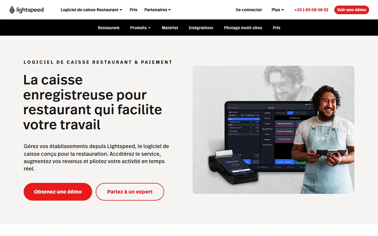Aperçu de Lightspeed Restaurant, logiciel de caisse pour la restauration