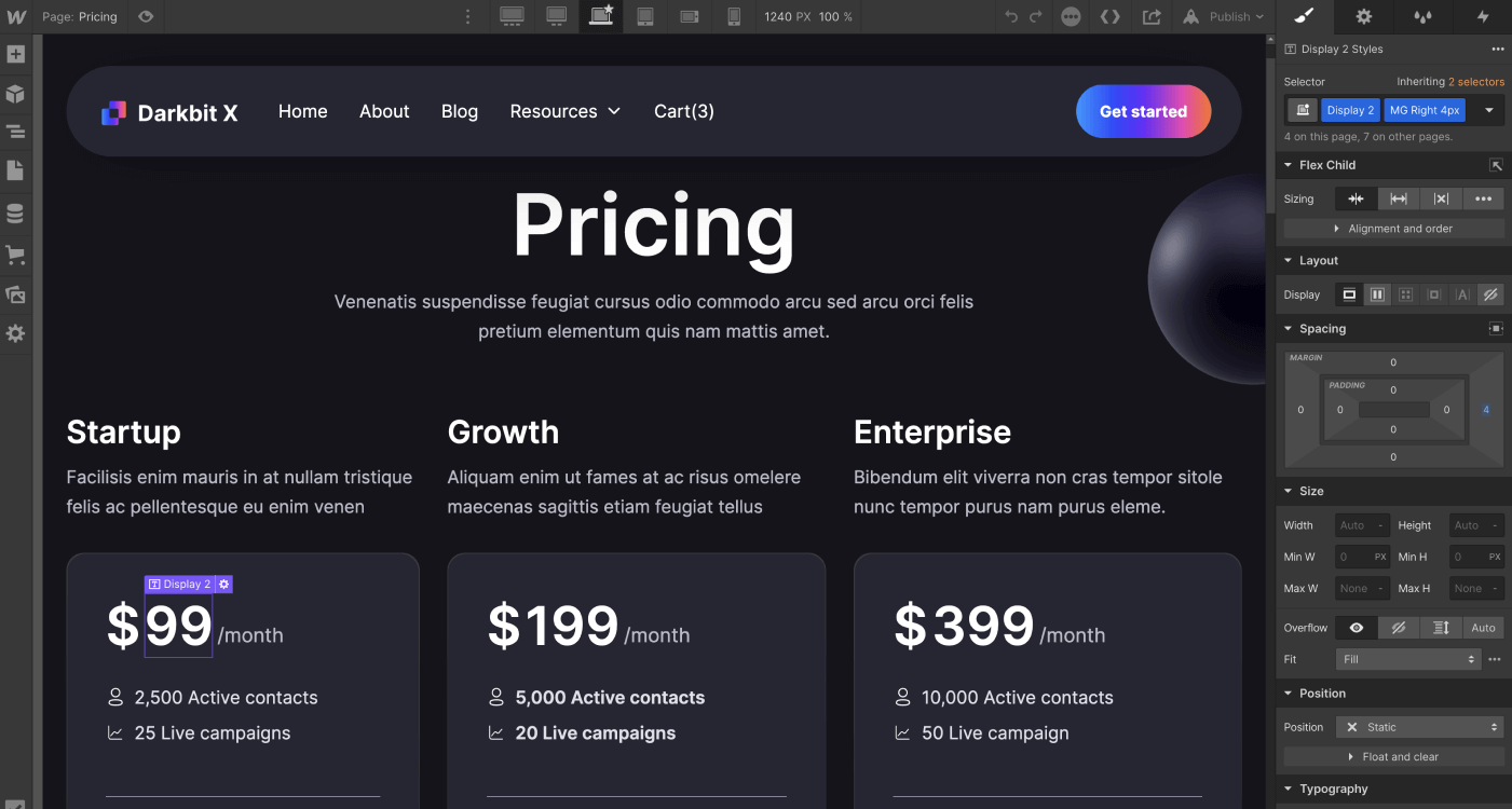 eCommerce Content - Darkbit X Webflow Template