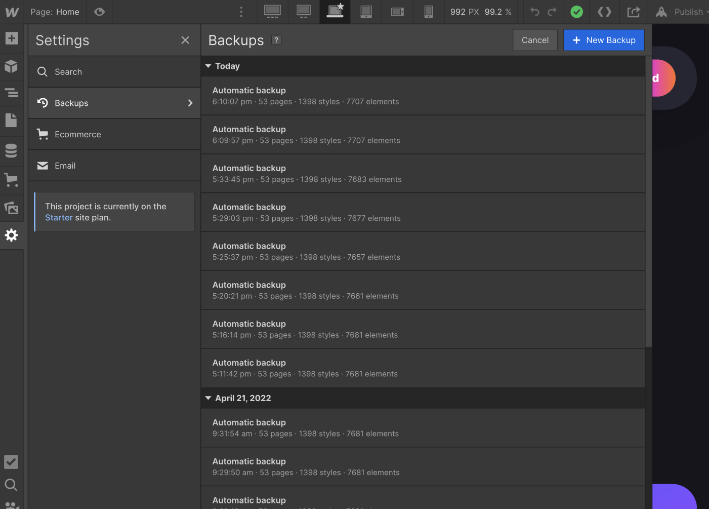 Backups - Darkbit X Webflow Template