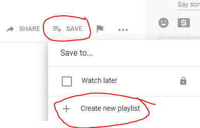 Youtube Create New Playlist