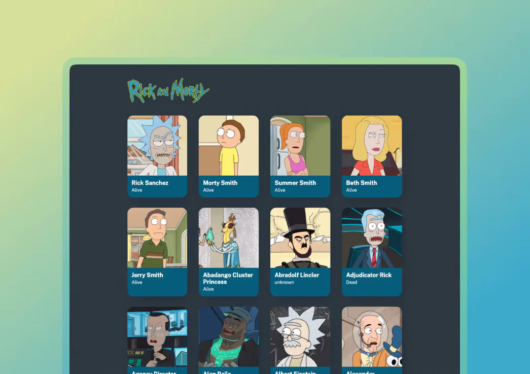 Rick and Morty project cover image
