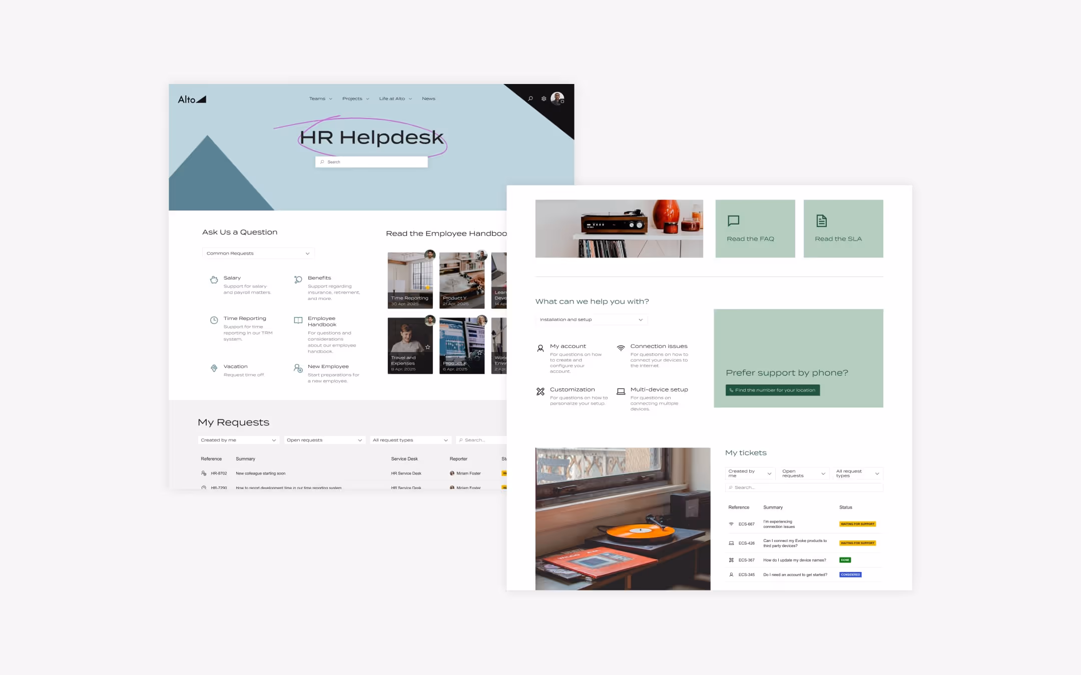 Refined HR help desk template