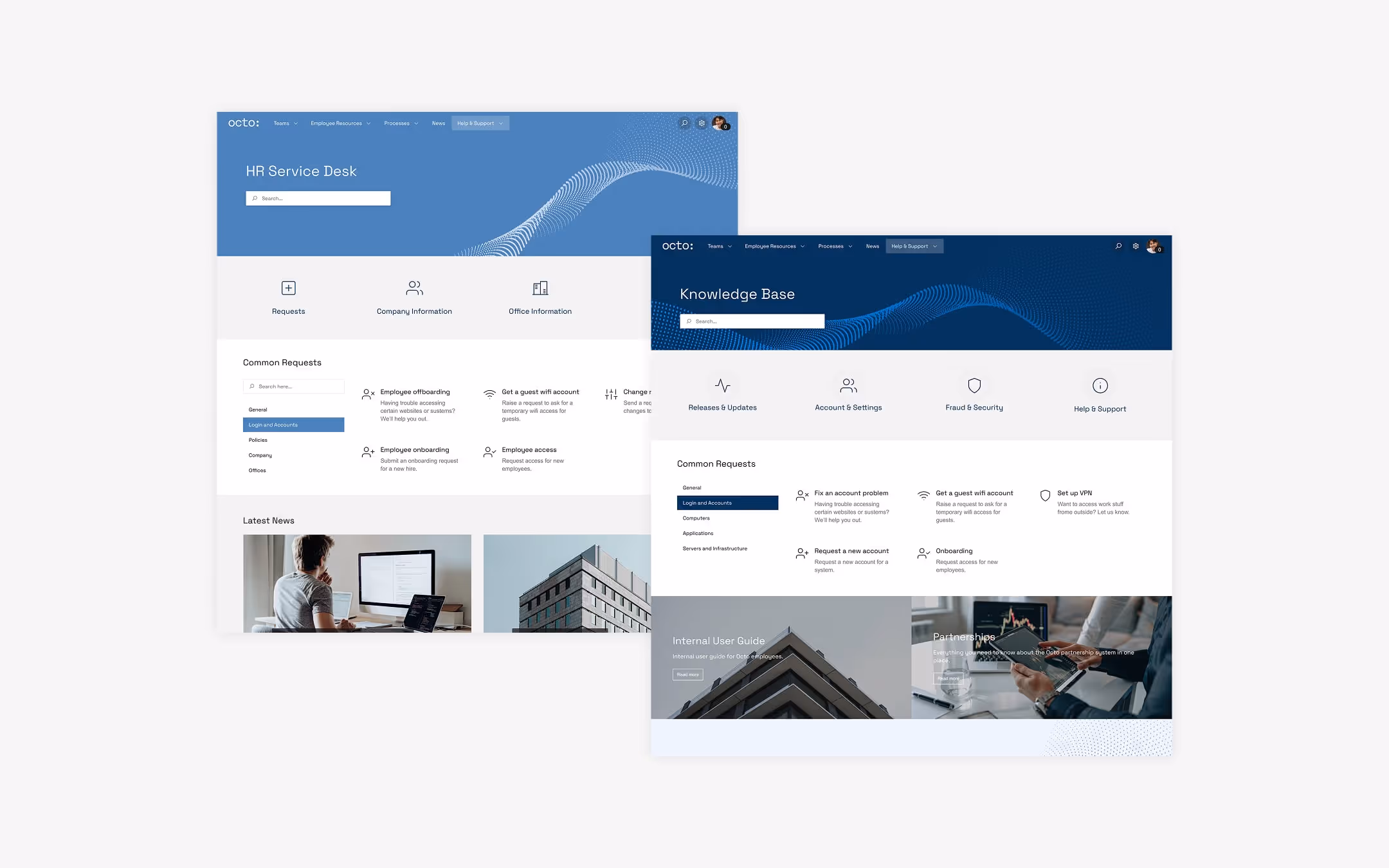 Refined HR service desk and knowledge base template example
