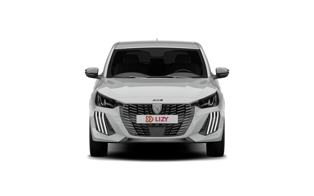 Peugeot 208 en gris, disponible en leasing flexible chez LIZY