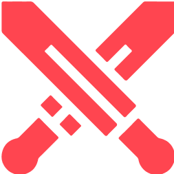 Two red swords crossing each other.