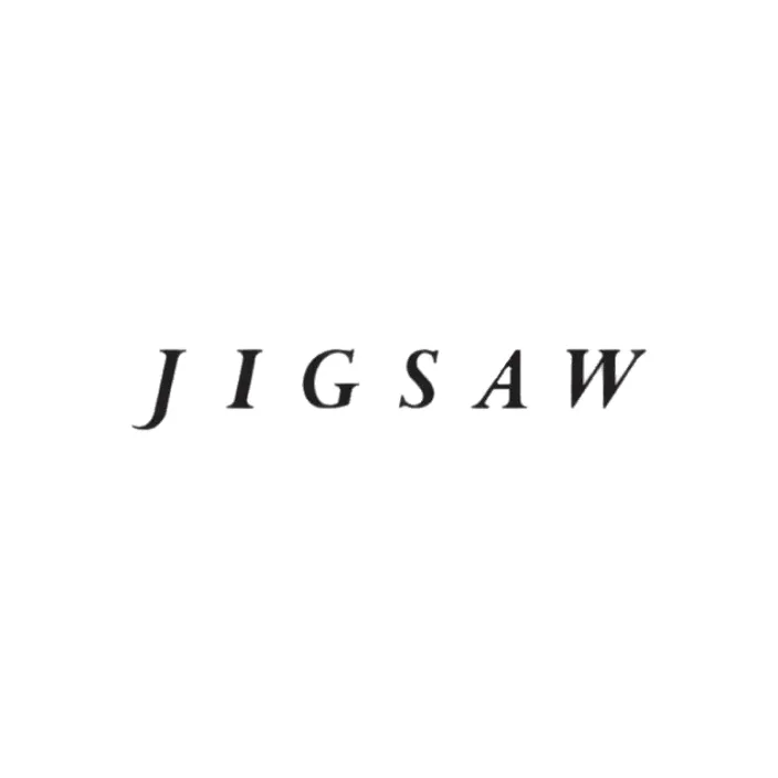 Black serif text spelling 'JIGSAW' with space between each letter on a white background.