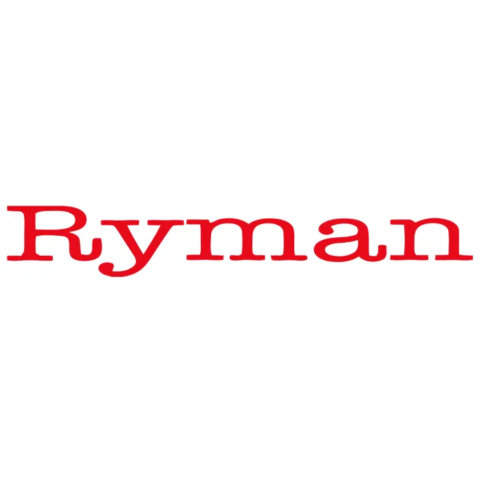 Ryman logo in bold red text on a white background.