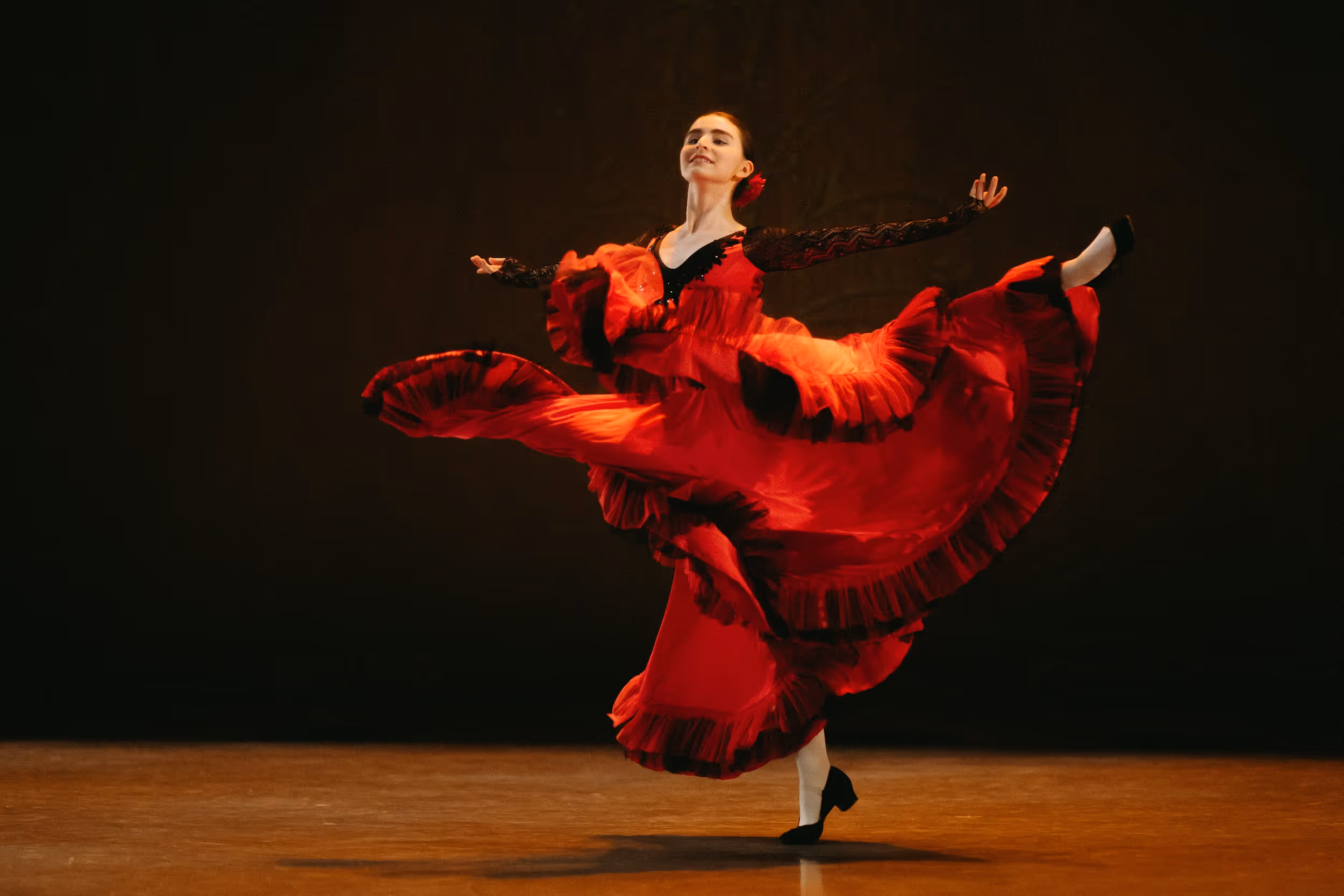 A student of the Russian Ballet School performing at the year-end show at Betty Oliphant Theatre.