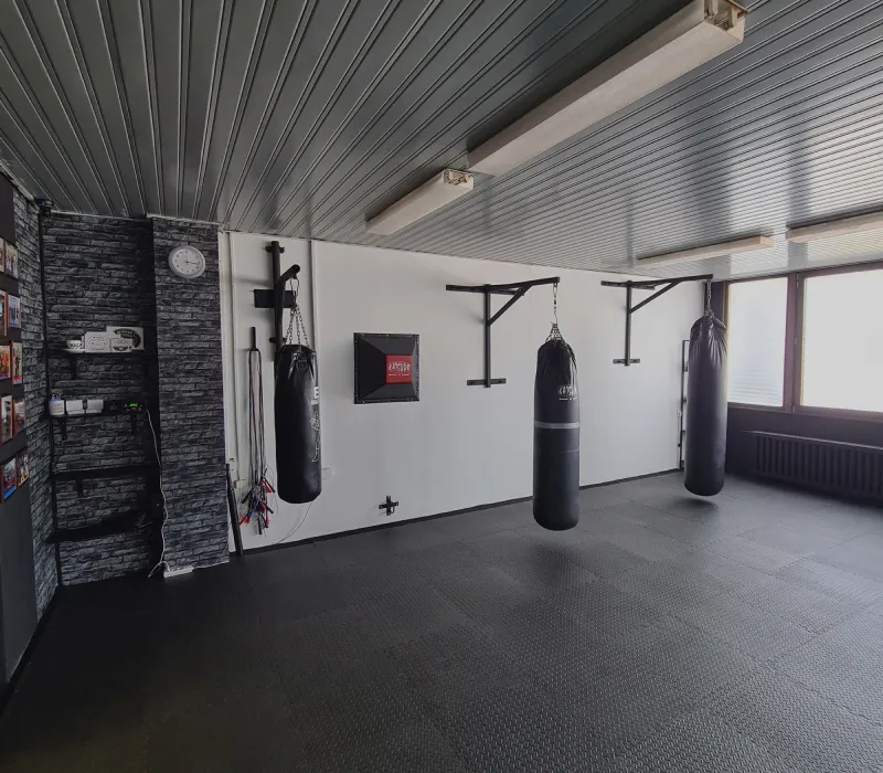 Fotografia boxovacich mechov a tatami podlahou
