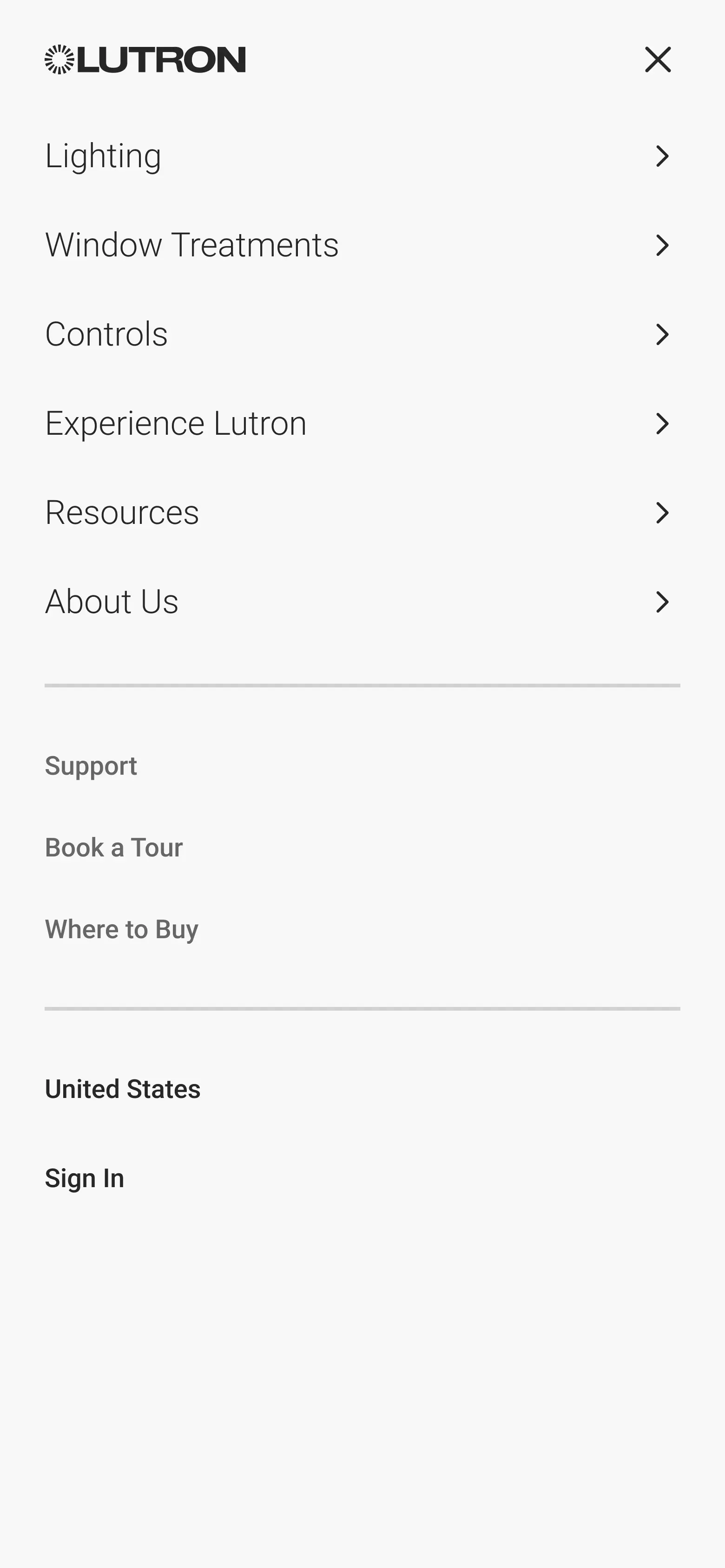 Figma page structure for Lutron design system with styles, grids, typography, and components