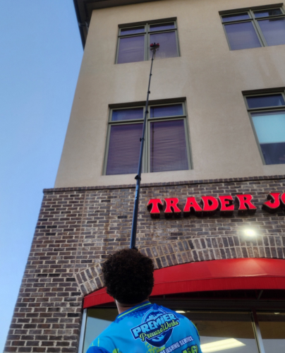 Cleaning a parking lot