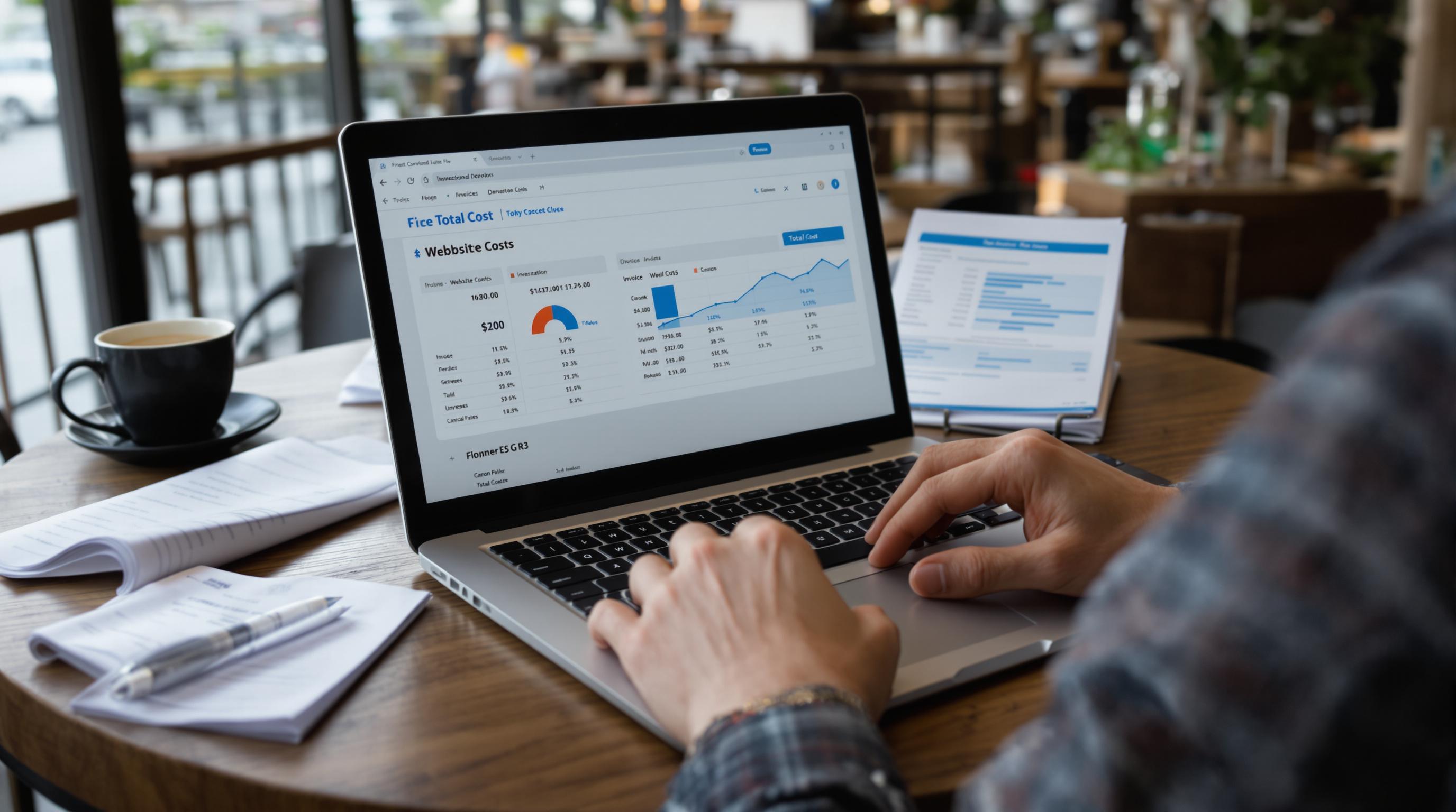 Entrepreneur reviews website cost chart and expenses in real-world cafe setting