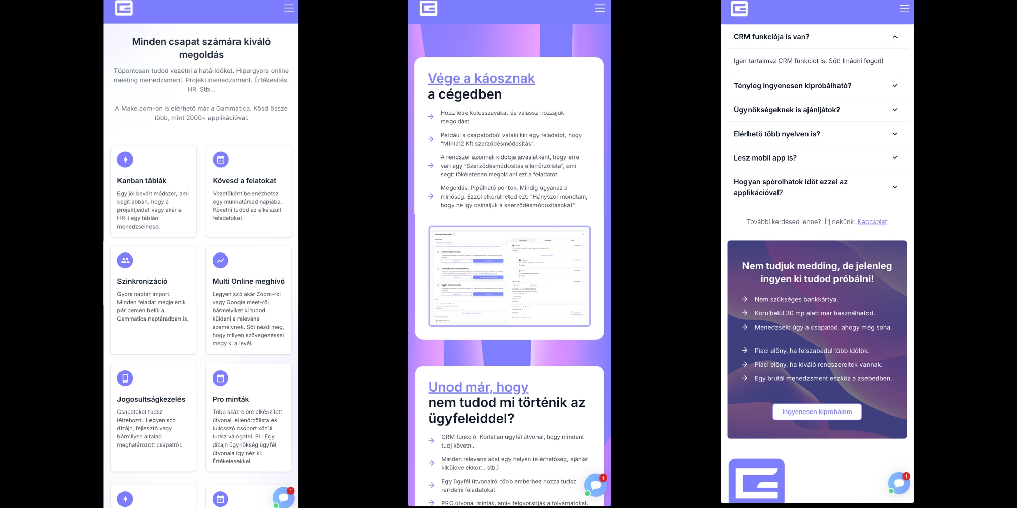 Elkészítettük a Gammatica kétnyelvű Webflow weboldalát – gyors, reszponzív és jövőbiztos megoldás, amely erősíti a márkát és lead-eket generál.