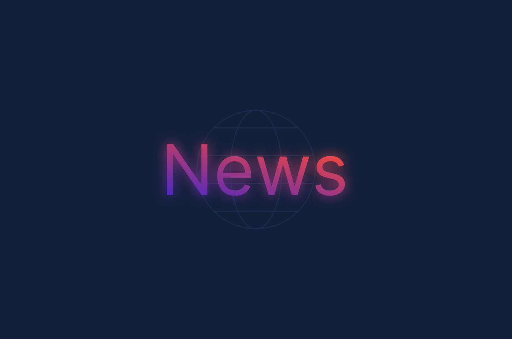 Word News in purple-to-red gradient over a faint globe
