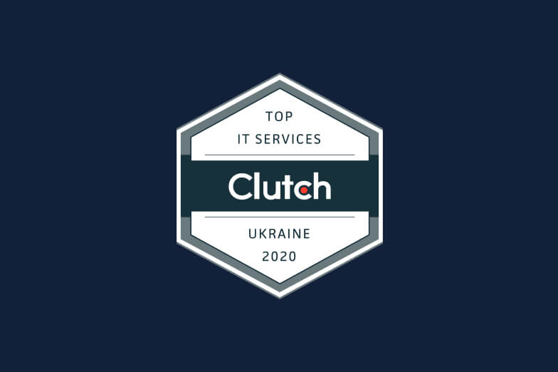 Clutch hexagonal badge for Top IT Services Ukraine 2020