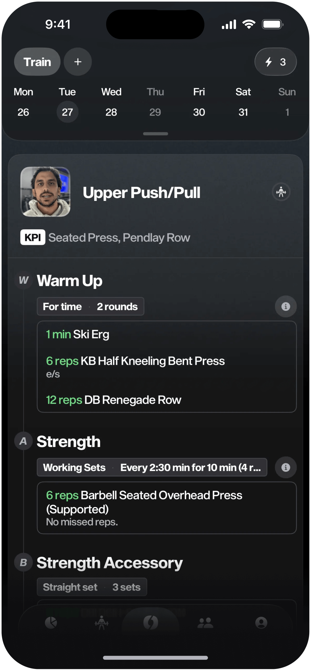 MARCHON APP Weekly plan