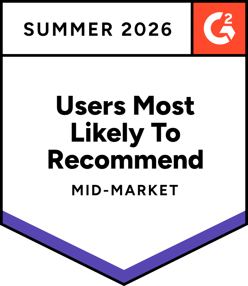 G2 Users Most Likely To Recommend