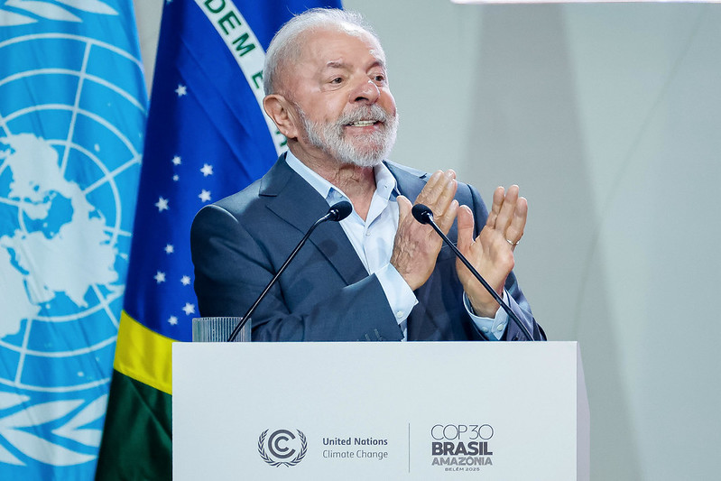 Président du Brésil, Lula pendant la cérémonie d'ouverture de la COP 30 | Crédits : Ricardo Stuckert | Licence (pas des modifications)