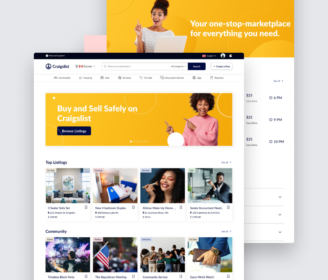 A mockup of a project