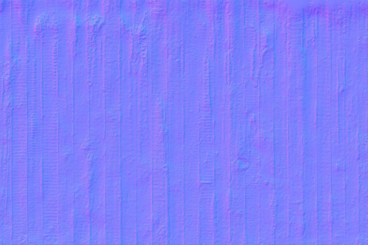 Normal Map einer Betonoberfläche mit Bretterschalungs-Struktur für korrekte Lichtbrechung und Schatten in Renderings.