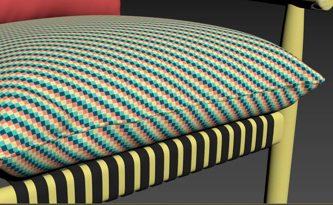 Sitzkissen mit Check-Muster