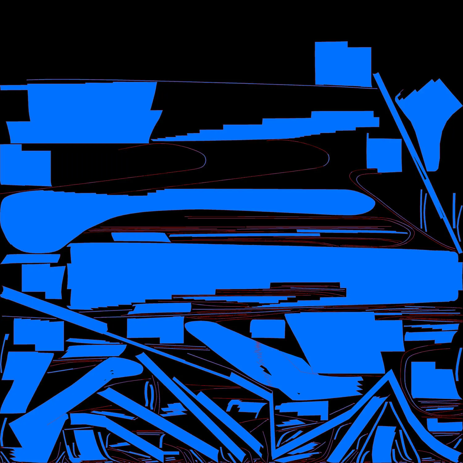 Chaotischer, überlappender UV-Atlas des Sessels