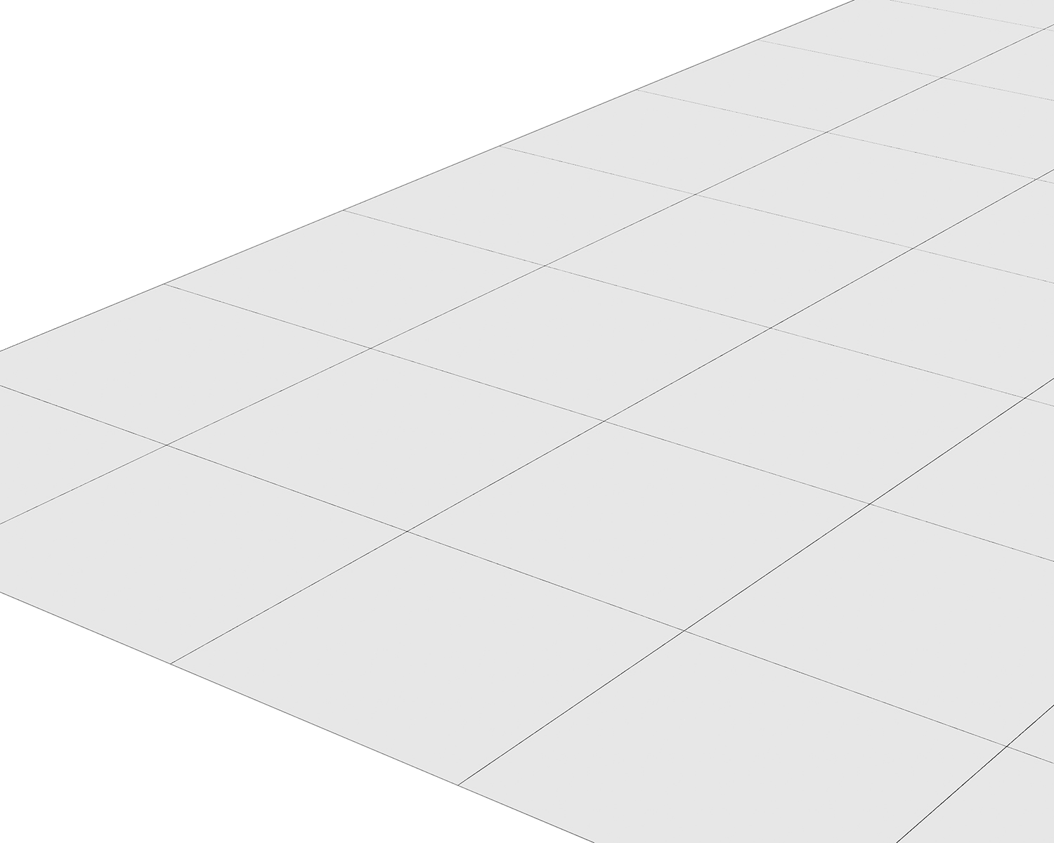 Mesh non texturizzata con griglia UV come riferimento senza texture.