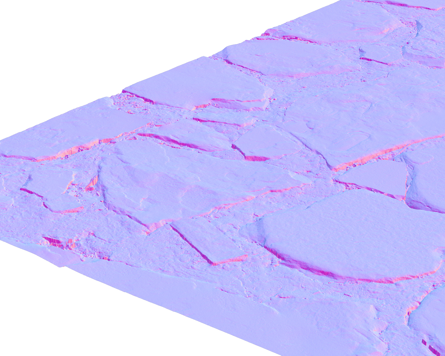 Mappa normale dello spazio tangente per la simulazione del microrilievo.