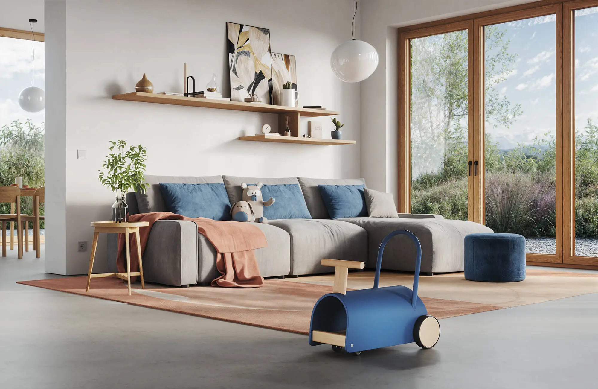 Finales 3D Rendering Wohnzimmer – danthree studio