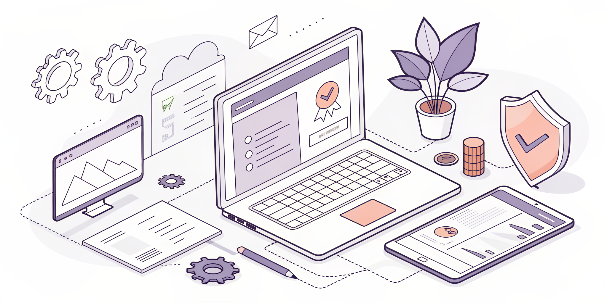 Illustration of a product update for scale, security and reliability