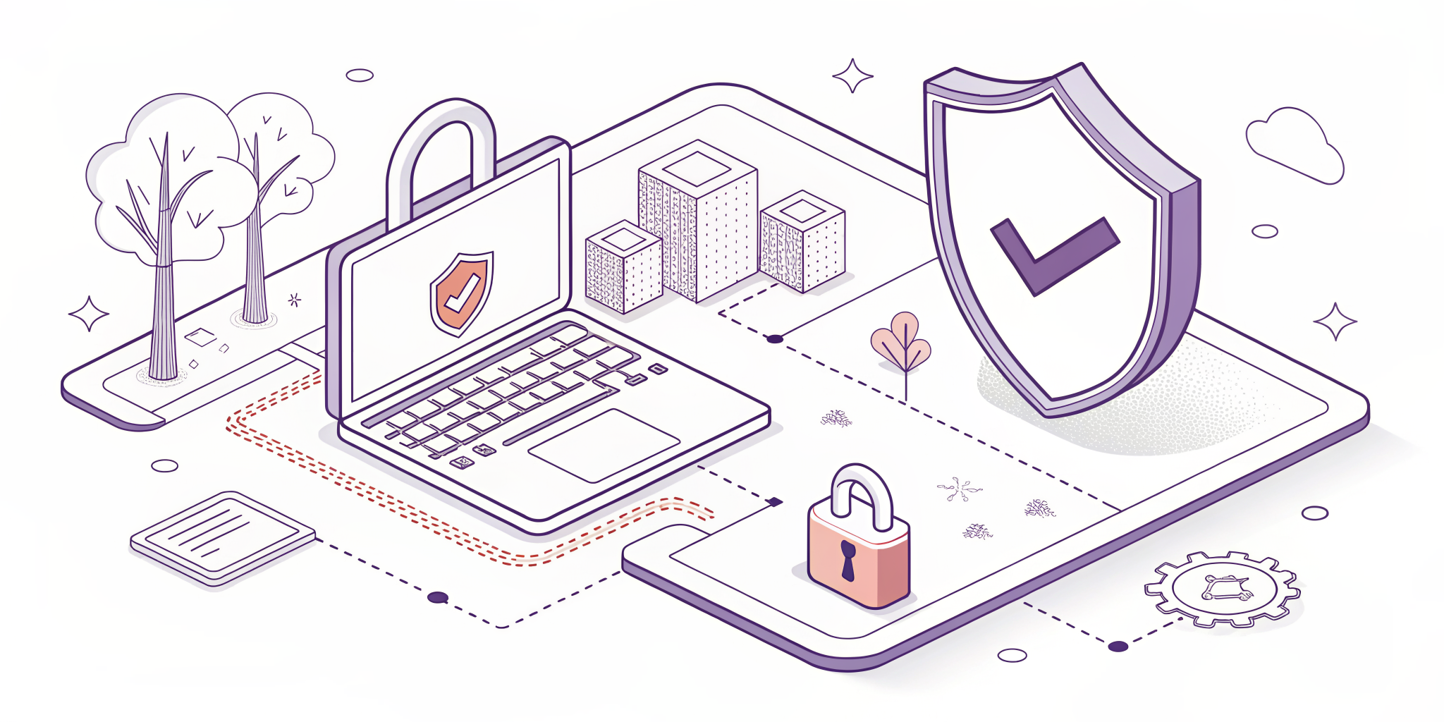 Illustration of security and compliance for web data