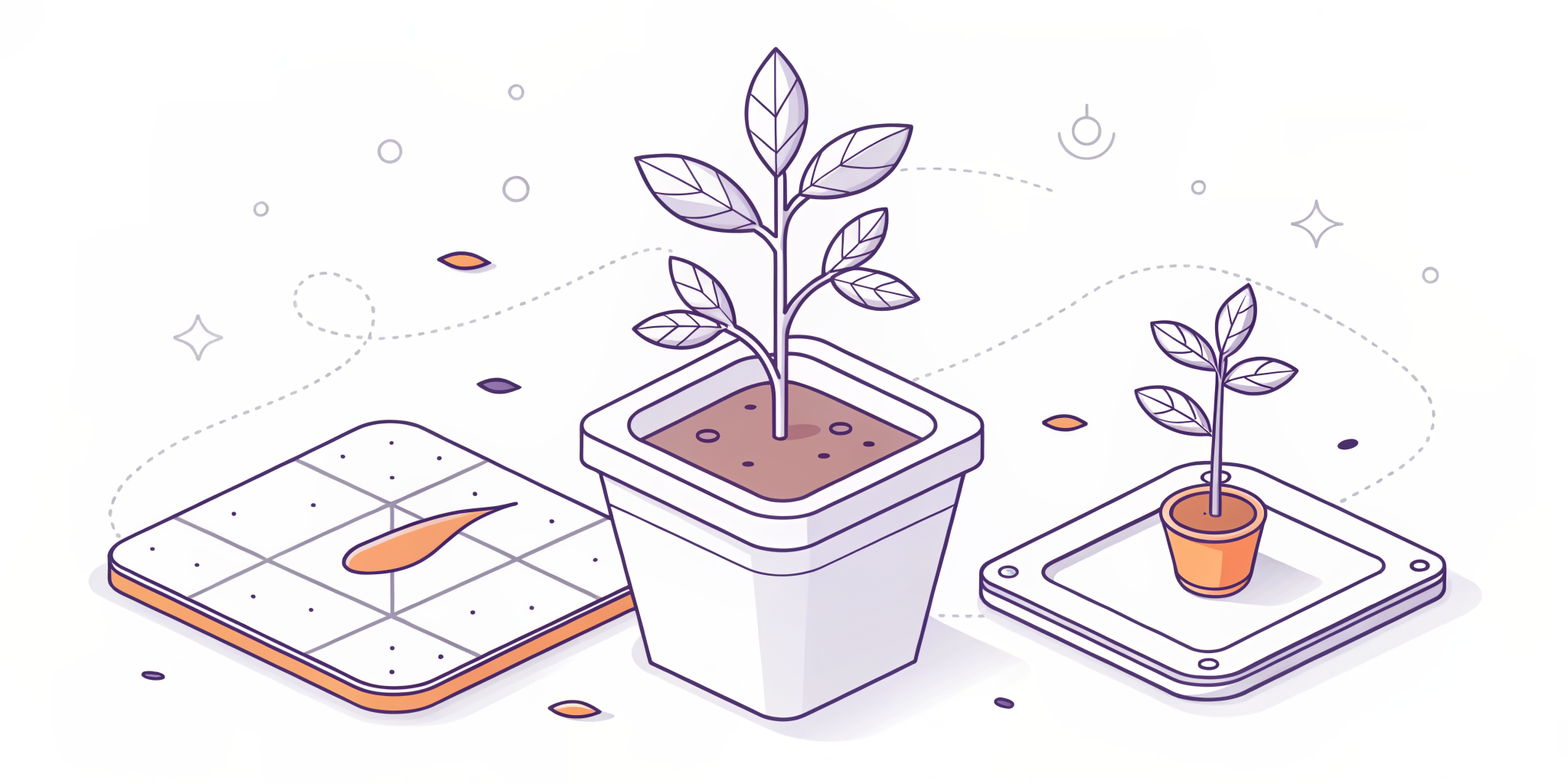 Illustration of an early-stage startup growing