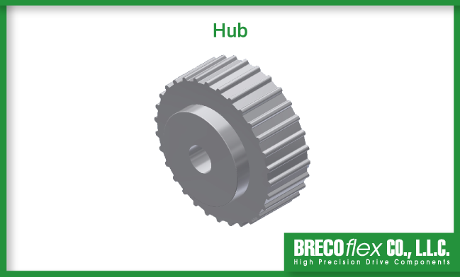 An image of a pulley with a hub