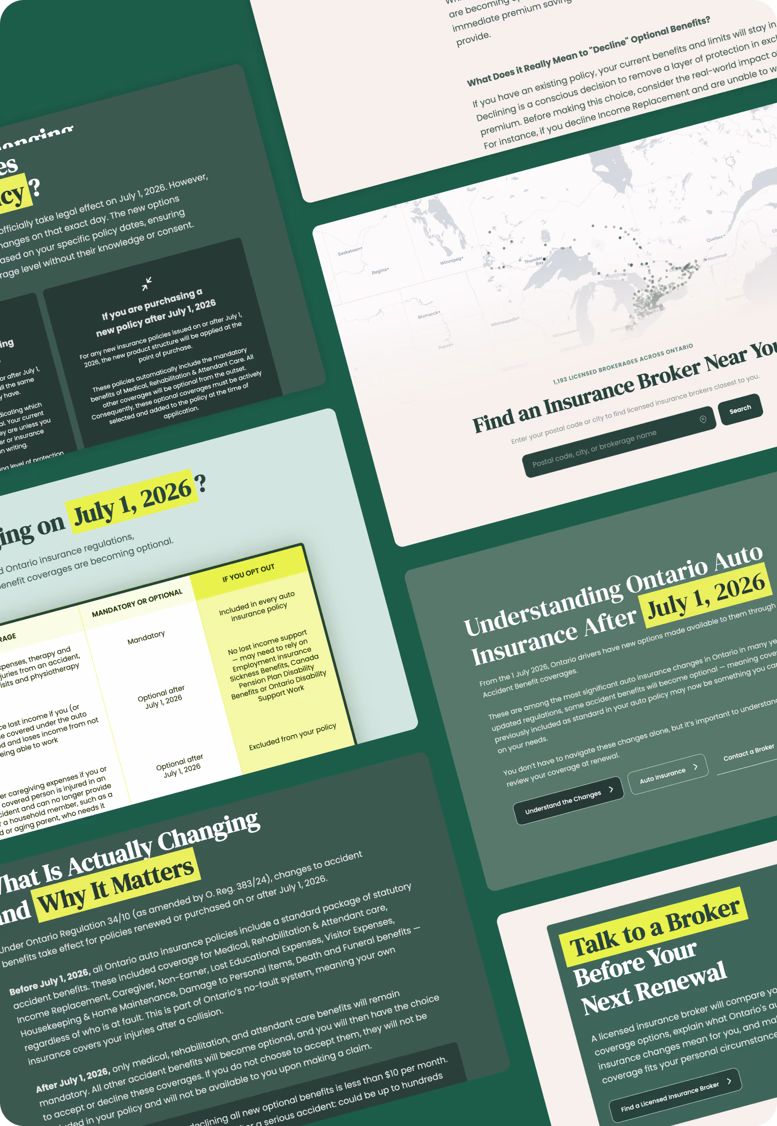 A set of multiple screenshots from the IBAO homepage.