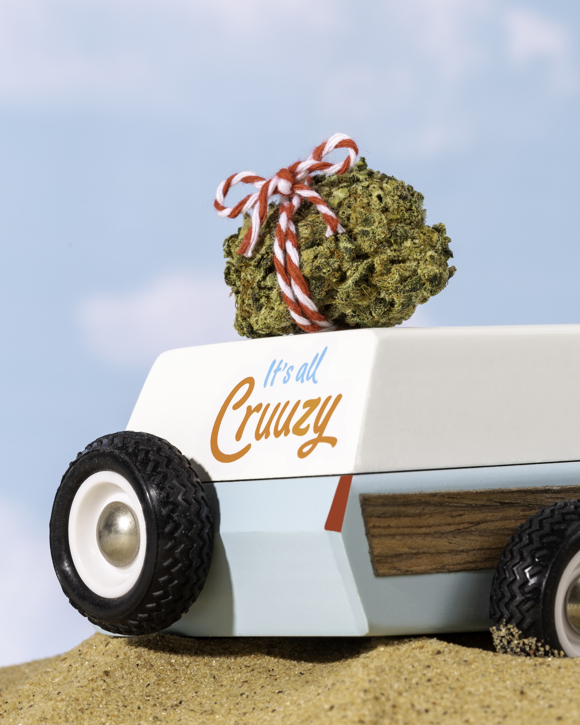 Cruuzy branded beach cruiser toy car creative, lifestyle photo