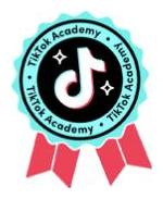 TikTok Academy certification badge