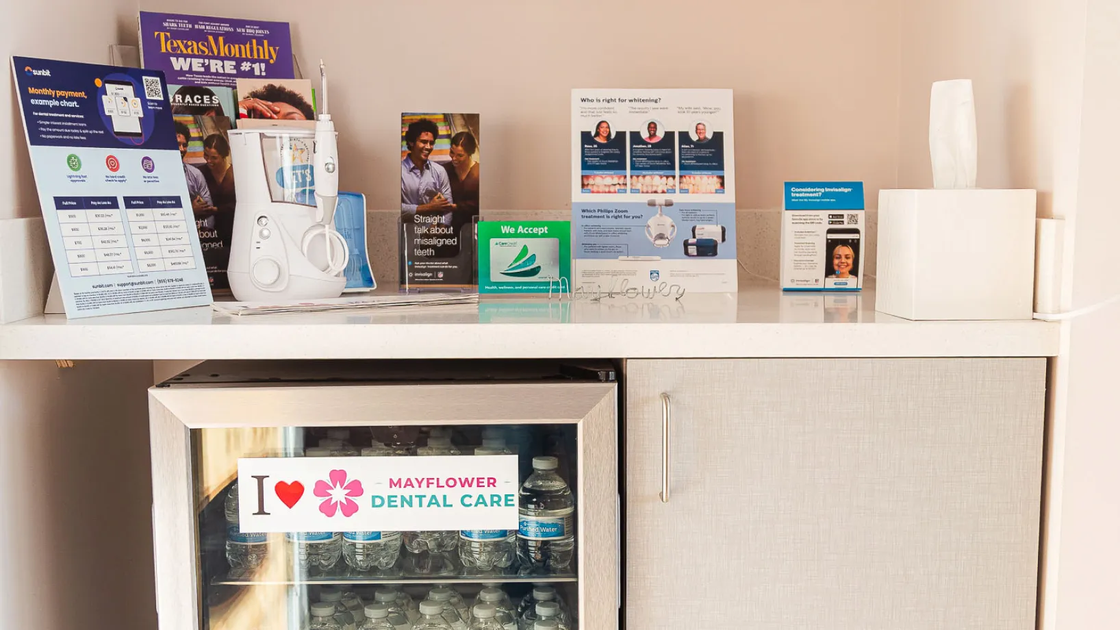 Mayflower Dental Care beverage bar