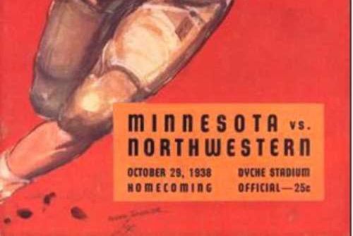 Northwestern Homecoming game program cover for 1938