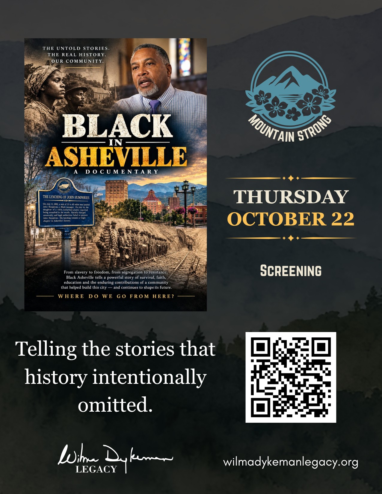 Flyer for Black in Asheville screening