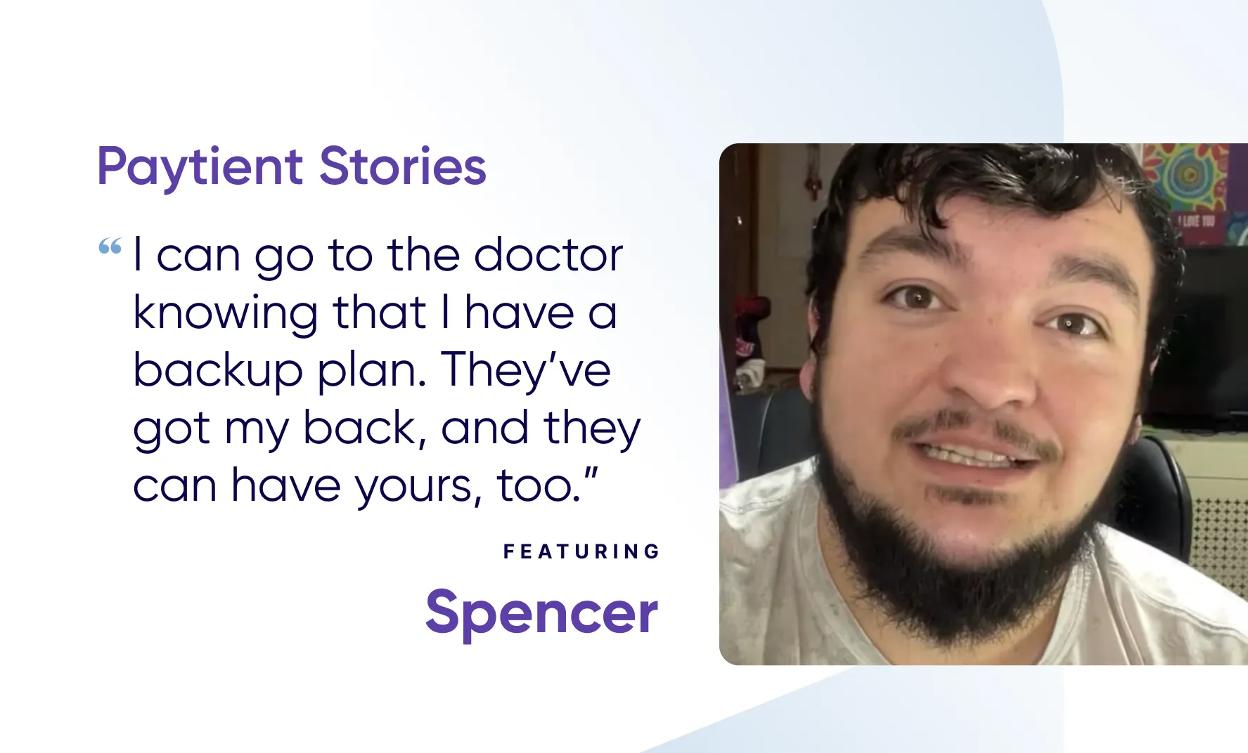 man's photo with a quote next to it